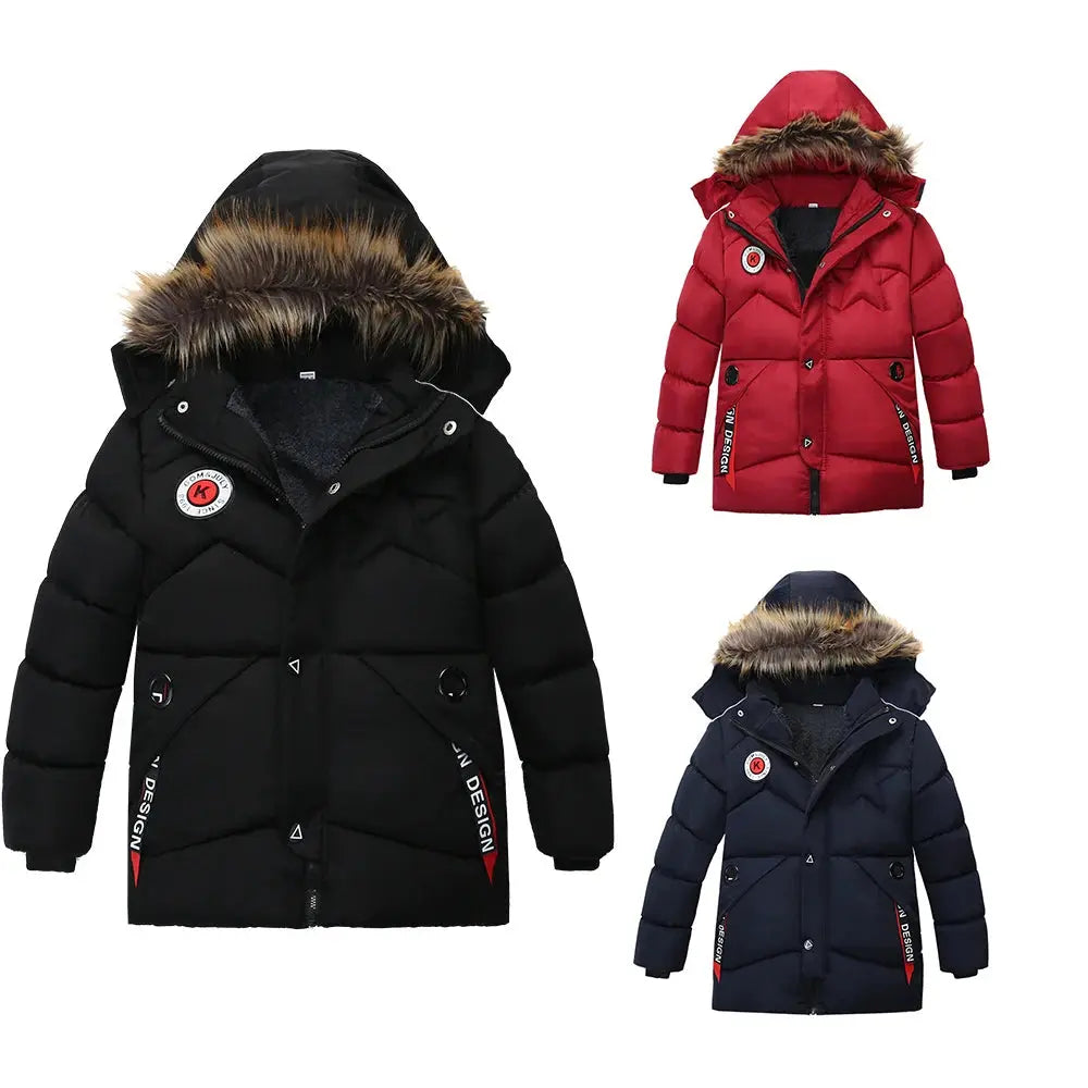 Winter Jacket Kids Boys Keep Warm Parka Windproof Snowproof Thermal Heavy Coat Fashion Outdoor Jacket CoolBoys Children Clothing Trikidsworld