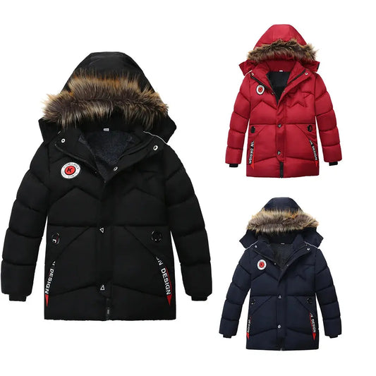 Winter Jacket Kids Boys Keep Warm Parka Windproof Snowproof Thermal Heavy Coat Fashion Outdoor Jacket CoolBoys Children Clothing Trikidsworld