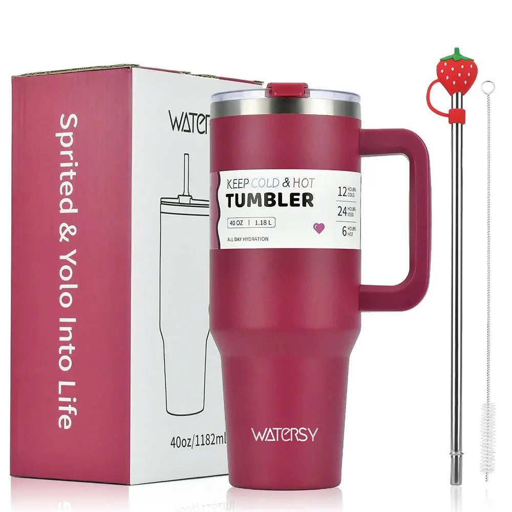 Stainless Steel Tumbler 30oz/40oz – Double Wall Thermos Cup with Lid Trikidsworld