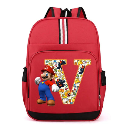 Super Mario Kids Backpack – Cartoon A-Z Schoolbag for Boys Trikidsworld