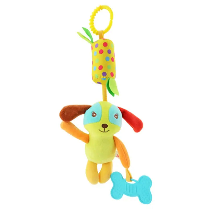 Baby Sensory Hanging Rattles Soft Learning Toy Plush Animals Stroller Infant Car Bed Crib with Teether for Bebe Babies Toddlers Trikidsworld