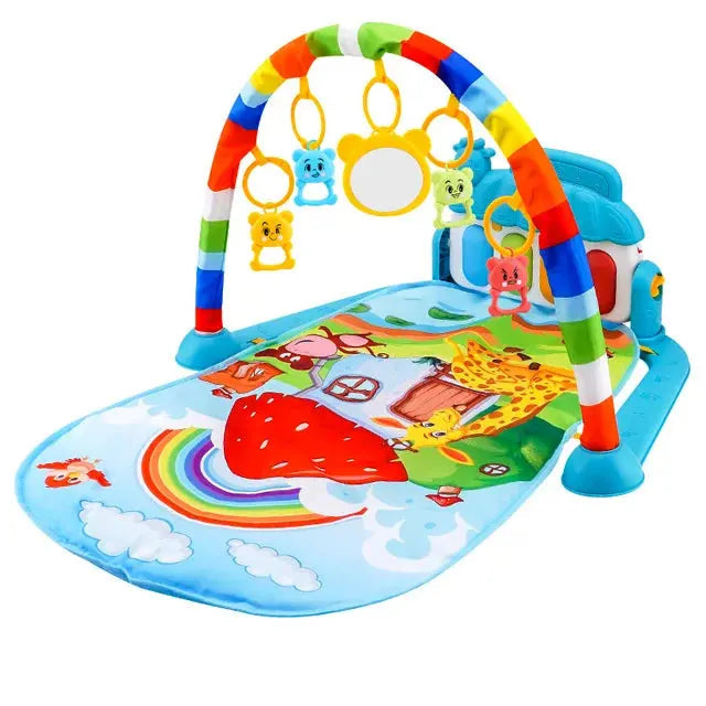 Baby Fitness Stand Music Play Gym Activity Toys Newborn Piano Crawling Blanket Pedal Game Pad Early Education 0-36 Months Gifts Trikidsworld