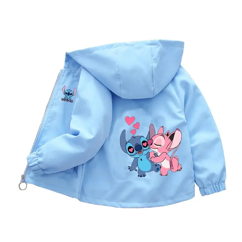 Kids labubu Clothes Autumn Baby Boys Girls Jacket Fashion Cartoon Stitch Print Outerwear for Kids Clothes Children Summer Coat Trikidsworld