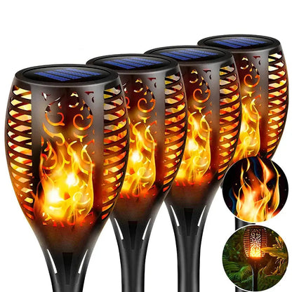 96 LED Outdoor Solar Torch Lights Waterproof Garden Patio Flickering Dancing Flame Lamp Trikidsworld