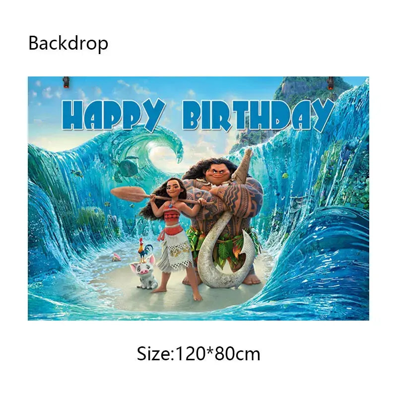 Moana Birthday Party Decoration Cartoon Trikidsworld