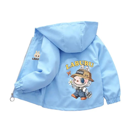 Kids labubu Clothes Autumn Baby Boys Girls Jacket Fashion Cartoon Stitch Print Outerwear for Kids Clothes Children Summer Coat Trikidsworld