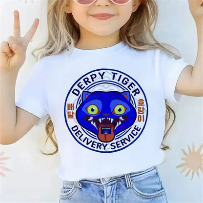 2025 Movie KPop Demon Hunters T-shirt Summer Short Sleeve Tee for Casual Loose Girl Boy Graphic Printed Tops Trikidsworld