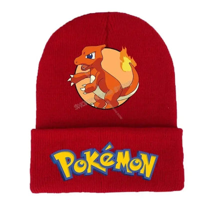 Pokemon Knitted Cap Headgear Pikachu Figure Winter Woolen Hat Cartoon Anime Skullies Beanies Boys Girls Bonnet Christmas Gifts Trikidsworld