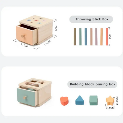 Montessori Wooden Coin & Shape Box Educational Toy Trikidsworld