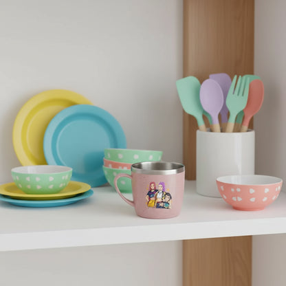 KPop Demon Hunters 304 Stainless Steel Mouth Cup Wheat Straw Element Cute Water Cups Household Anti-scalding Drinking Glass Gift Trikidsworld