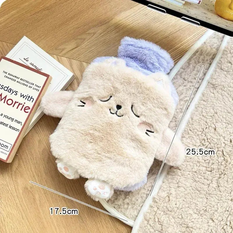 Kawaii Insulation Hot Water Bottle Plush Rubber Hand and Foot Belly Warmer Explosion-proof Hot Water Bag for Women Period Cute Trikidsworld