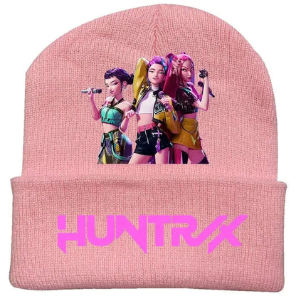 Kpop Demon Hunter Cute Knitted Hat Girls Anime  Rumi Mira Zoey Cap Kids Winter Outdoors Warm Beanies Kid Headgear Birthday Gift Trikidsworld