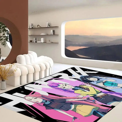 Kpop D-demon Hunters Floor Mat Rectangle Anti-slip Home Soft Badmat Front Door Indoor Outdoor Mat Welcome Doormat Trikidsworld