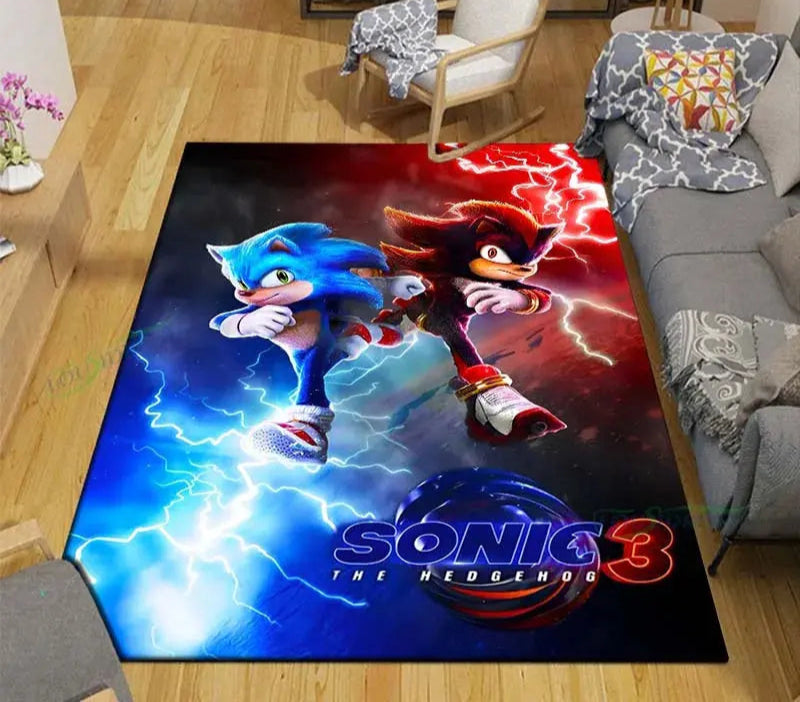 Anime Characters S-Sonics Carpet for  Living Room Home Sofa Decoration,Children Game Large Decor Floor Mat Yoga Mat Large Carpet Trikidsworld
