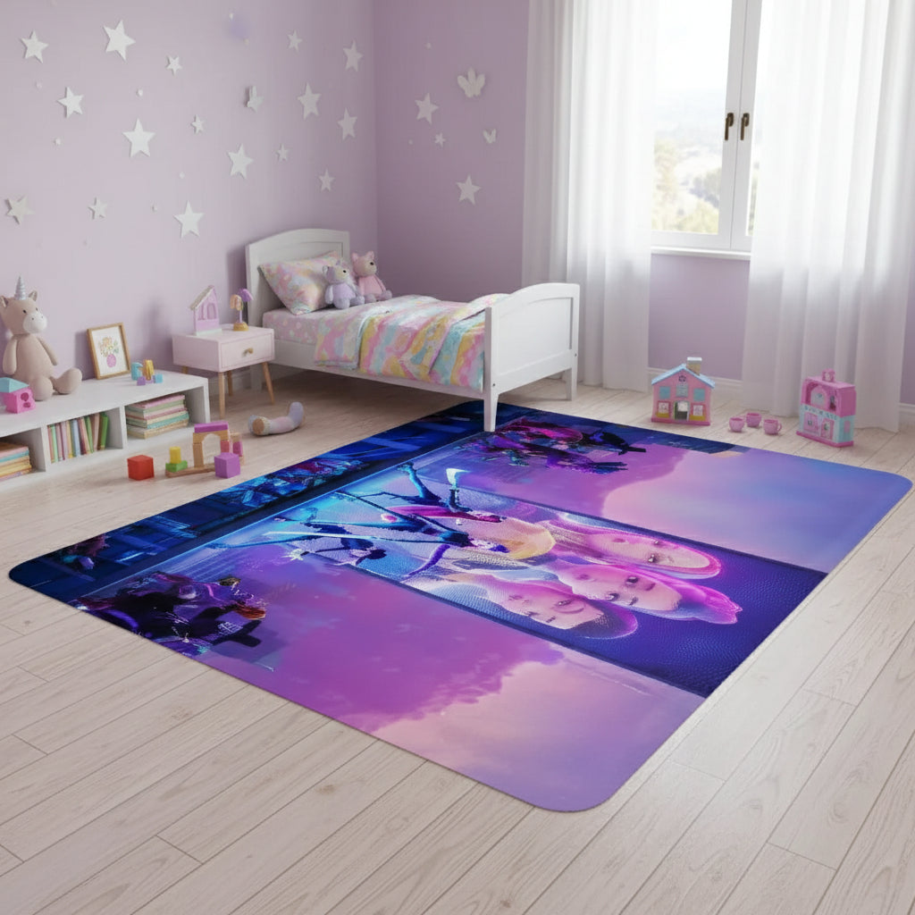 Kpop D-demon Hunters Floor Mat Rectangle Anti-slip Home Soft Badmat Front Door Indoor Outdoor Mat Welcome Doormat Trikidsworld