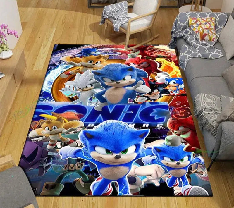 Anime Characters S-Sonics Carpet for  Living Room Home Sofa Decoration,Children Game Large Decor Floor Mat Yoga Mat Large Carpet Trikidsworld