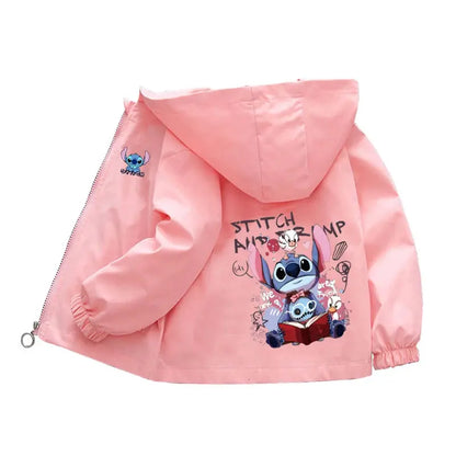 Kids labubu Clothes Autumn Baby Boys Girls Jacket Fashion Cartoon Stitch Print Outerwear for Kids Clothes Children Summer Coat Trikidsworld