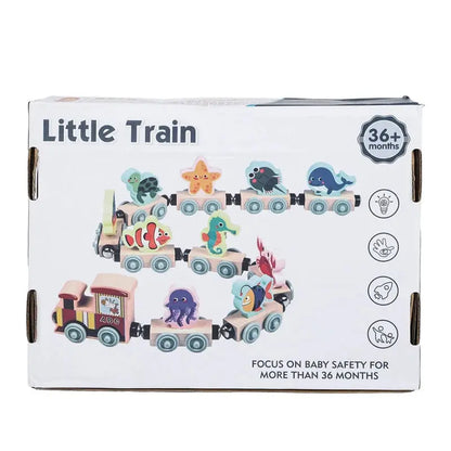 Montessori Magnetic Wooden Train Toy – Early Educational Animal Sorting Learning Set for Kids Trikidsworld