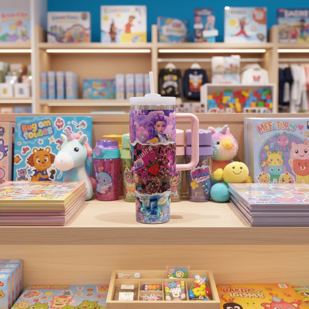 K-pop Demon Hunters Thermos Cup Kids Anime Rumi Mira Zoey Unisex Vacuum Cup Water Bottle Office Coffee Mug Gift for Boys Girls Trikidsworld