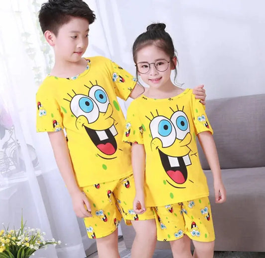 New Listing Children Clothing Summer Children Boys Girls Kids Clothing Sets Cartoon Suit Sleepwear Short Sleeve Cartoon Kid Trikidsworld