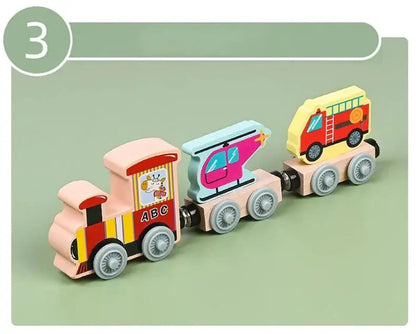 Montessori Magnetic Wooden Train Toy – Early Educational Animal Sorting Learning Set for Kids Trikidsworld