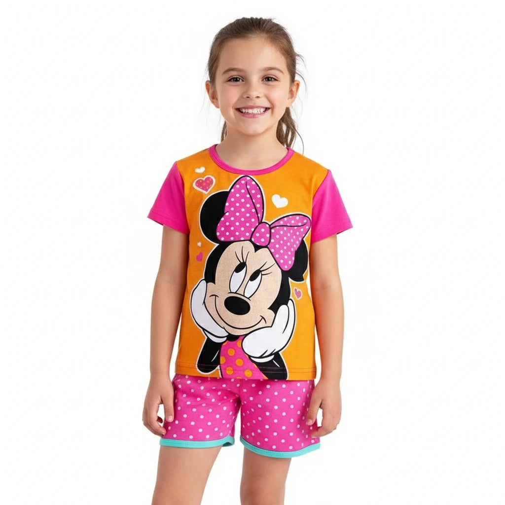 Casual Frozen Snow Queen Children's Summer Short Sleeve Pajamas Cartoon Suit Girls Cotton Kids Pajamas Dress Costumes Trikidsworld
