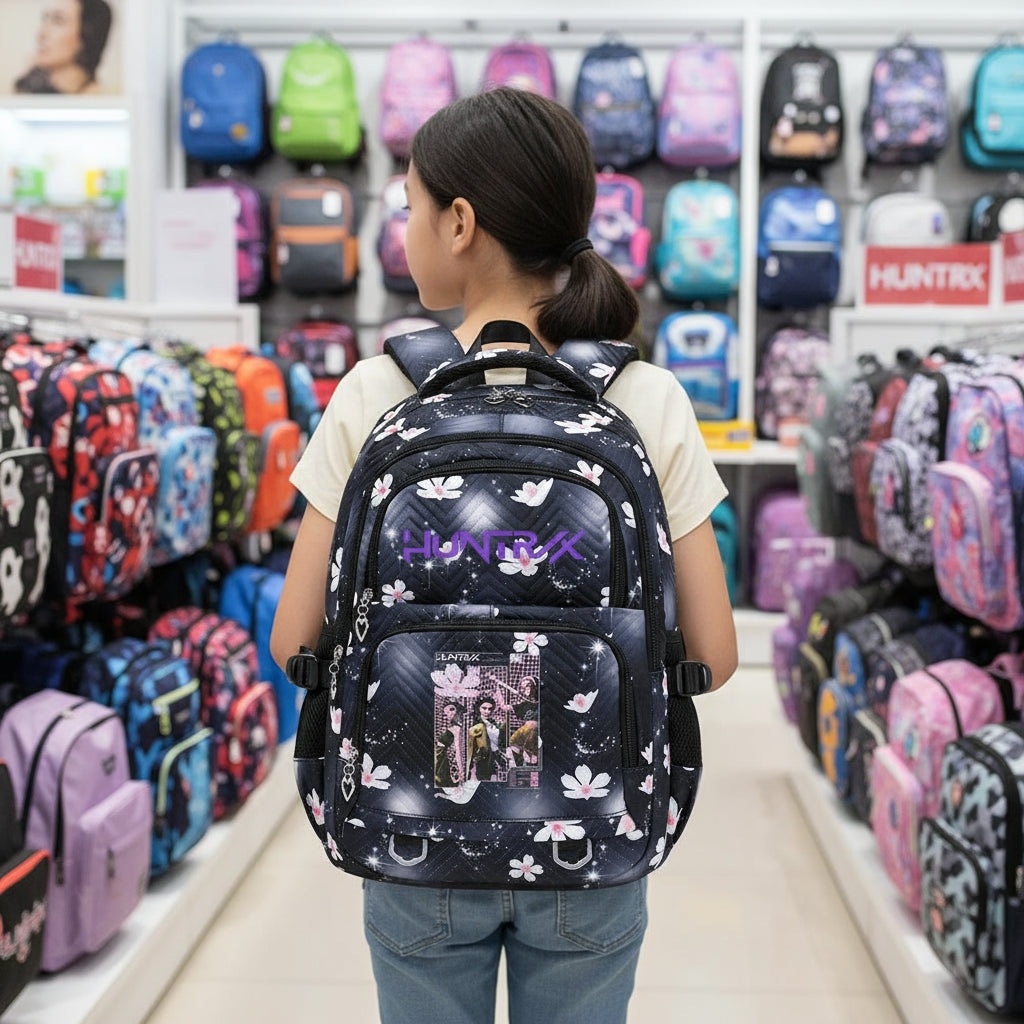 KPop Demon Hunters Backpack Rumi Mira Zoey HUNTR/X Saja Boys Print Cartoon School Bag Large Capacity Student Travel Backpacks Trikidsworld