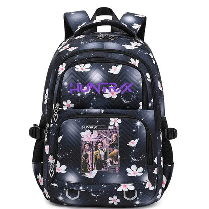 KPop Demon Hunters Backpack Rumi Mira Zoey HUNTR/X Saja Boys Print Cartoon School Bag Large Capacity Student Travel Backpacks Trikidsworld