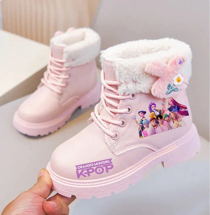 Kids Winter Boots – K-Pop Waterproof High Top Boots