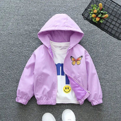 3 - 10 - Year - Old Girls' Spring - Autumn Outerwear: Jackets Featuring Adorable Butterfly Motifs Trikidsworld