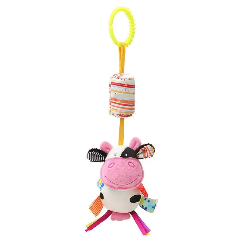 Baby Sensory Hanging Rattles Soft Learning Toy Plush Animals Stroller Infant Car Bed Crib with Teether for Bebe Babies Toddlers Trikidsworld