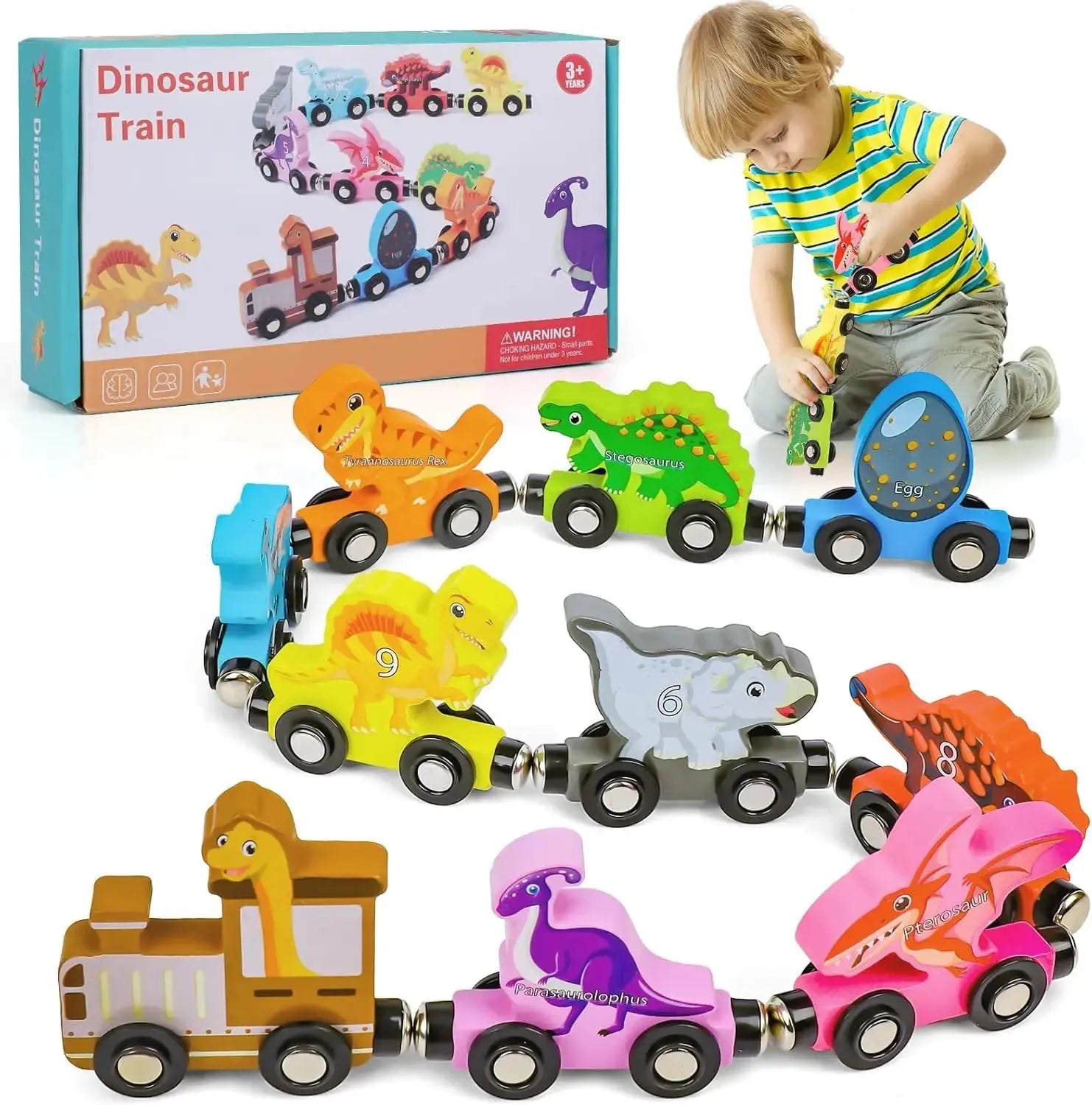Montessori Magnetic Wooden Train Toy – Early Educational Animal Sorting Learning Set for Kids Trikidsworld