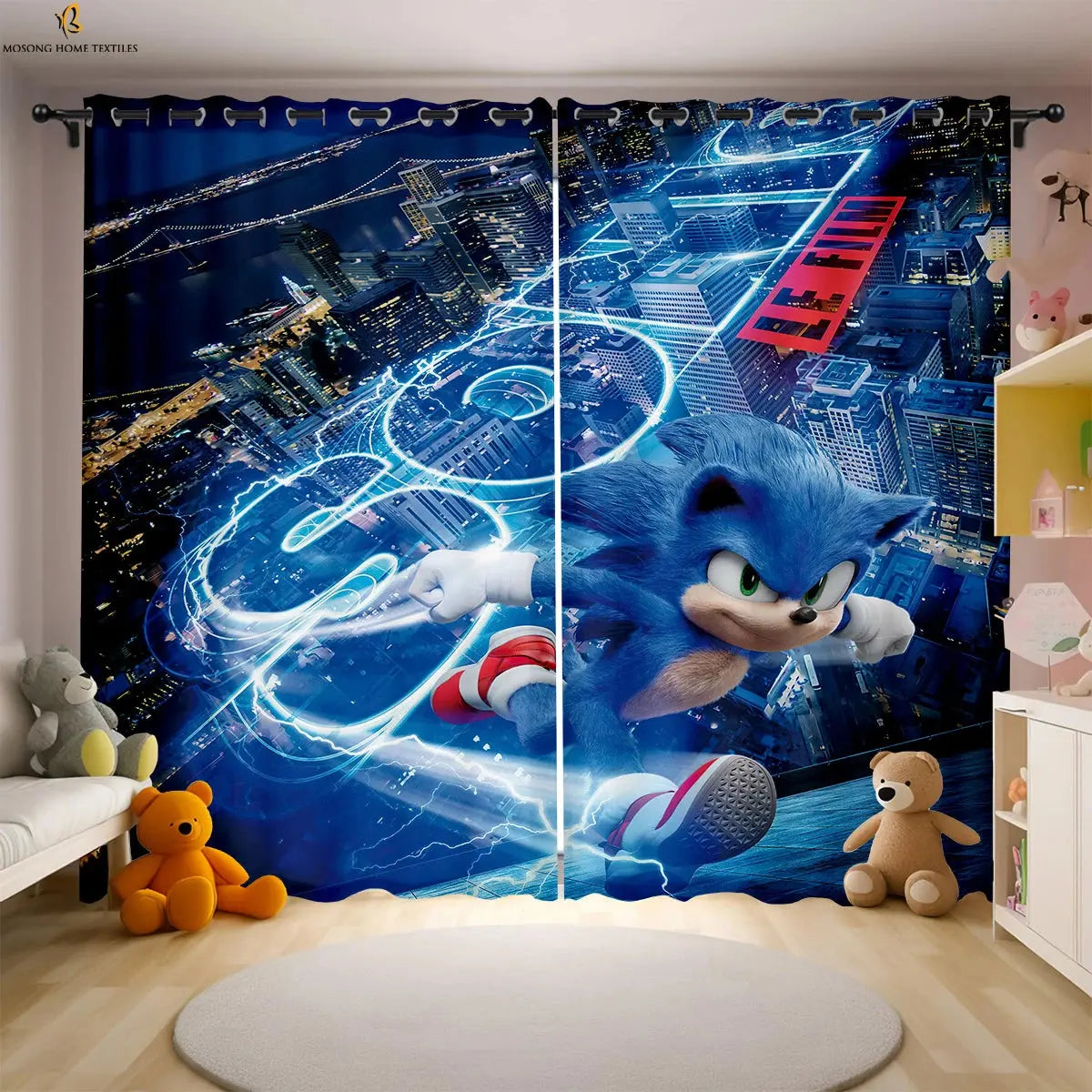Cute Cat Digital Print Curtains (2 PCS) | Bedroom & Living Room Decor Trikidsworld