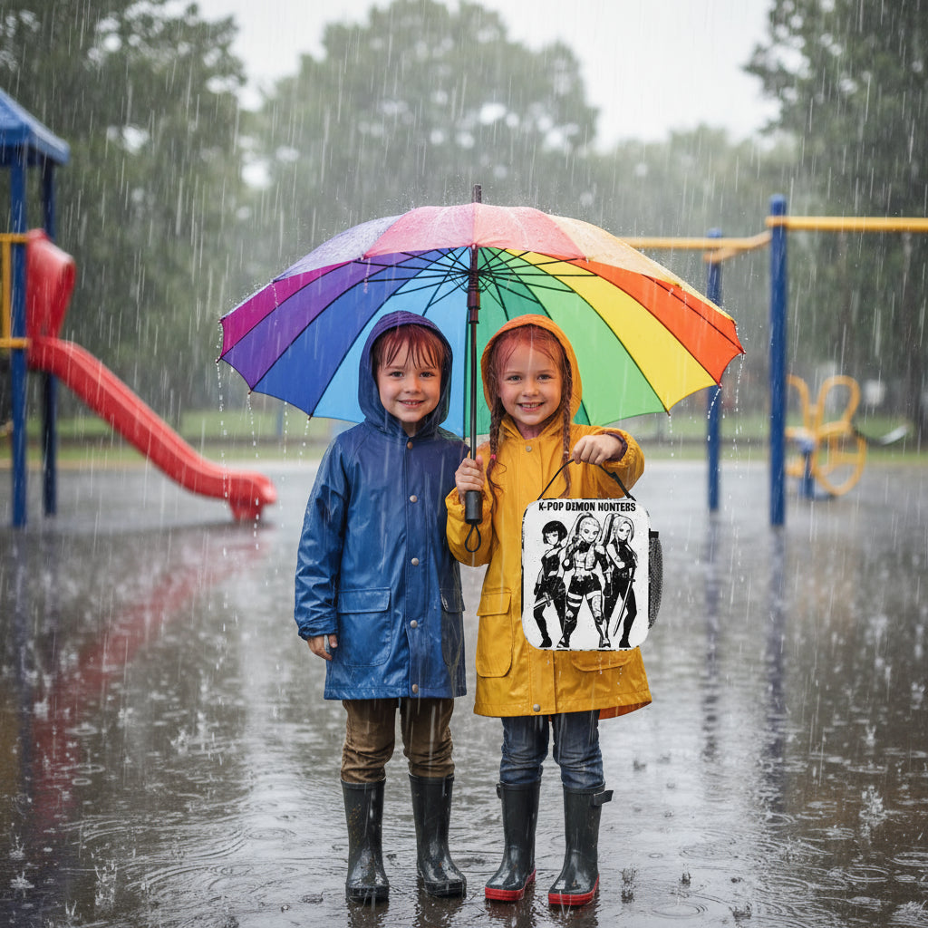 ZOEY Hamburger Ramyeon Ramen Huntrix Lunch Bag Demon Hunters Portable Lunch Box Unisex Travel Cooler Bag Oxford Tote Food Bags Trikidsworld