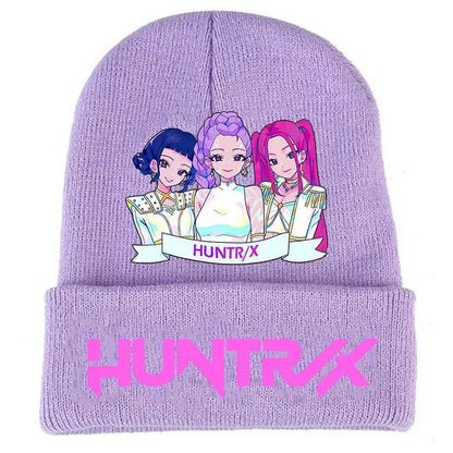 Kpop Demon Hunter Cute Knitted Hat Girls Anime  Rumi Mira Zoey Cap Kids Winter Outdoors Warm Beanies Kid Headgear Birthday Gift Trikidsworld
