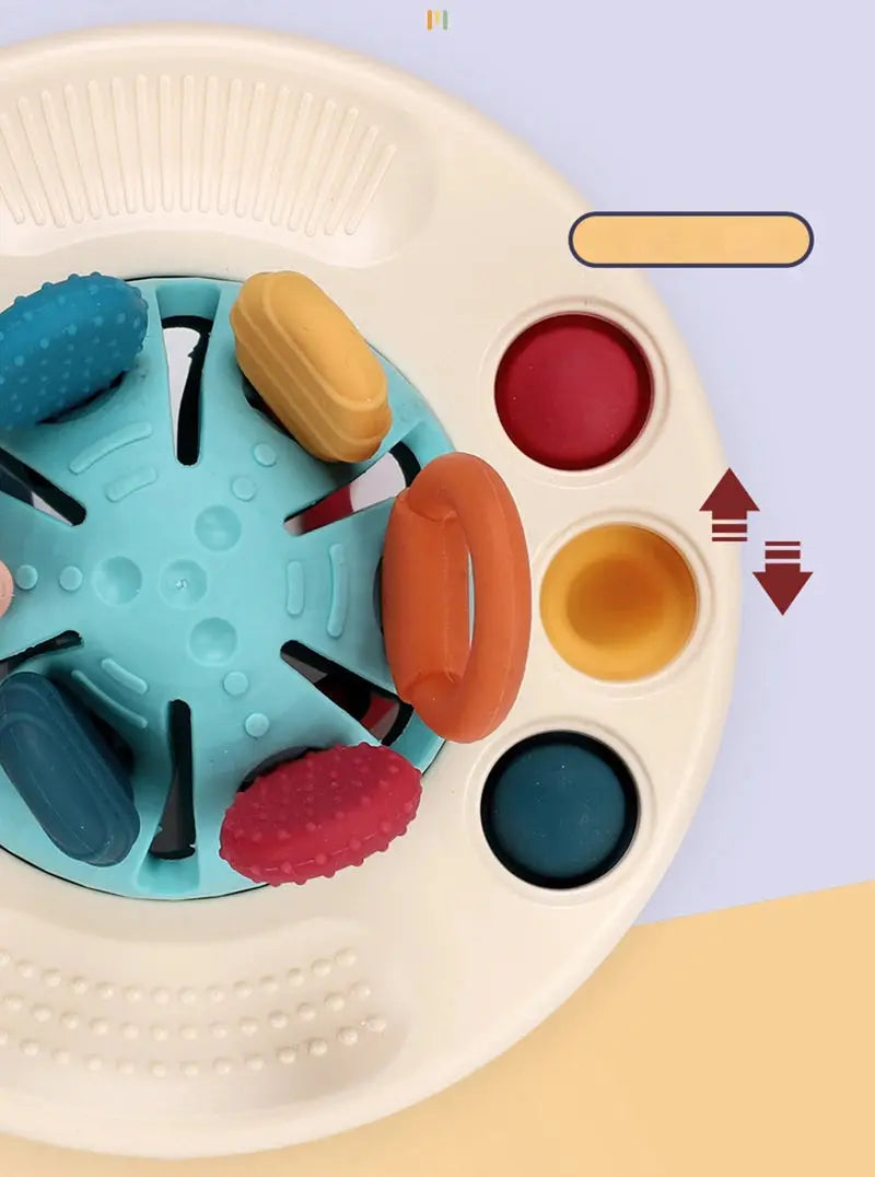 Baby Montessori Pull String Sensory Toys – Teething & Activity Silicone Toys for 6-12 Months Trikidsworld