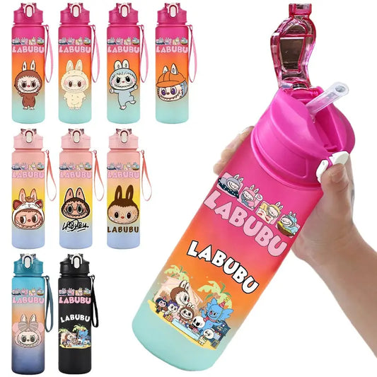 750Ml Cartoon Printed Water Bottle Teenger Student Drinking Portable Cartoon Large Capacity Outdoor Sport Water Cup Kid Gift Trikidsworld