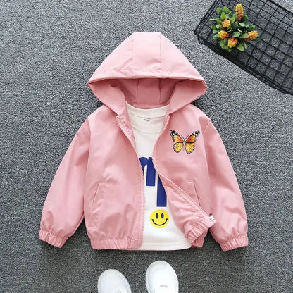 3 - 10 - Year - Old Girls' Spring - Autumn Outerwear: Jackets Featuring Adorable Butterfly Motifs Trikidsworld