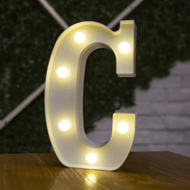 Alphabet Letter LED Lights Luminous Number Lamp Decor  Battery Night Light for home Wedding Birthday Christmas party Decoration Trikidsworld