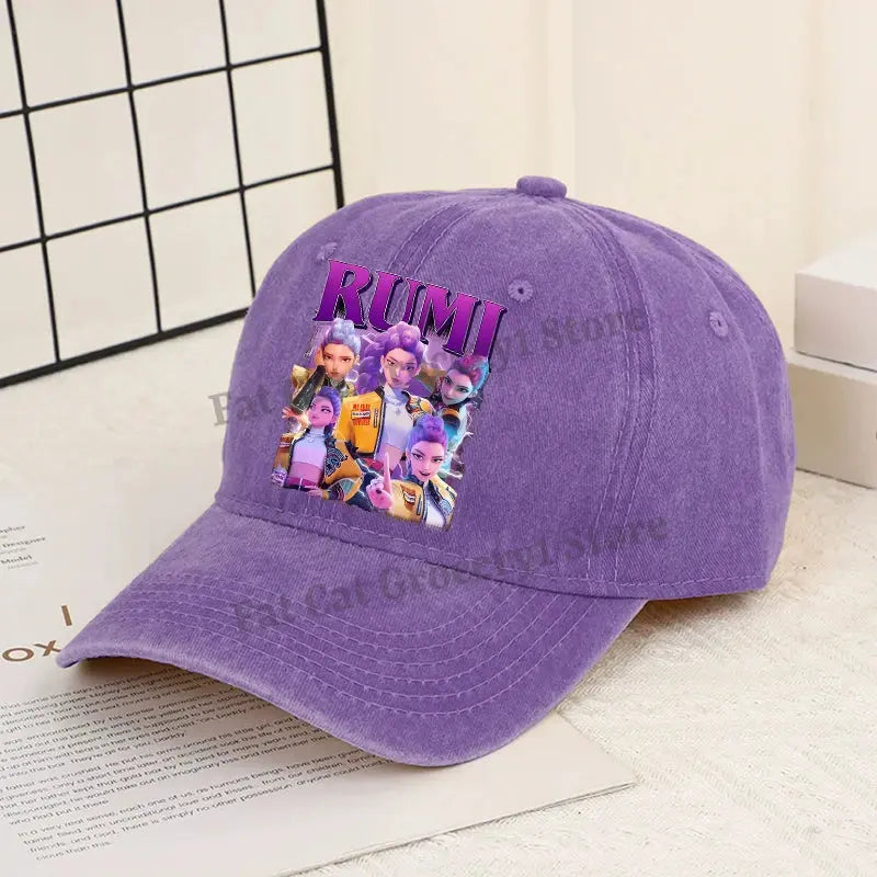 Kpop Demon Hunter Baseball Cap Women Anime Rumi Mira Zoey Sun Hat Adult New Outdoor Sport Sunbonnet Fashion Retro Headgear Gift Trikidsworld
