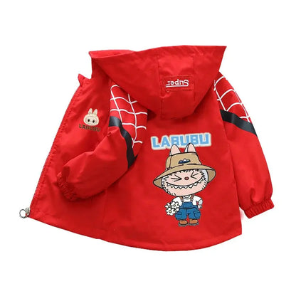 Kids labubu Clothes Autumn Baby Boys Girls Jacket Fashion Cartoon Stitch Print Outerwear for Kids Clothes Children Summer Coat Trikidsworld