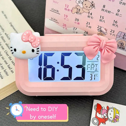 Cartoon Kitty Alarm Clock – Night Glow & Ornament Trikidsworld