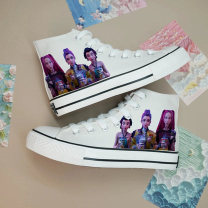 Women KPop Demon Hunters Canvas Shoes – Soft Stylish Sneakers Trikidsworld