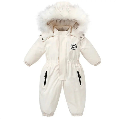 Ircomll kids Boy Girl Winter Snowsuit Plus Velvet Toddler Jacket Clothes For Boy Infant Jumpsuit Hoodied Overalls 2-6Y Outwear Trikidsworld