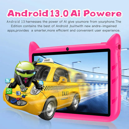 BDF 7" Kids Tablet – Android 13, 4GB+64GB, 1TB Expandable, 5G WiFi, 4000mAh, Dual Trikidsworld
