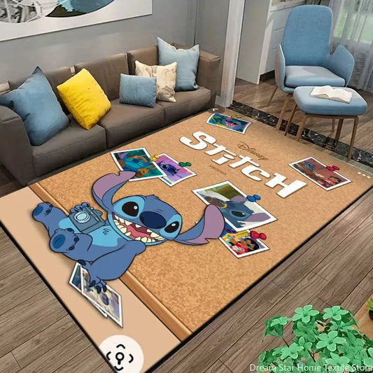 Large Stitch Cartoon Kids Rug | Fun Carpet for Living Room or Bedroom Trikidsworld