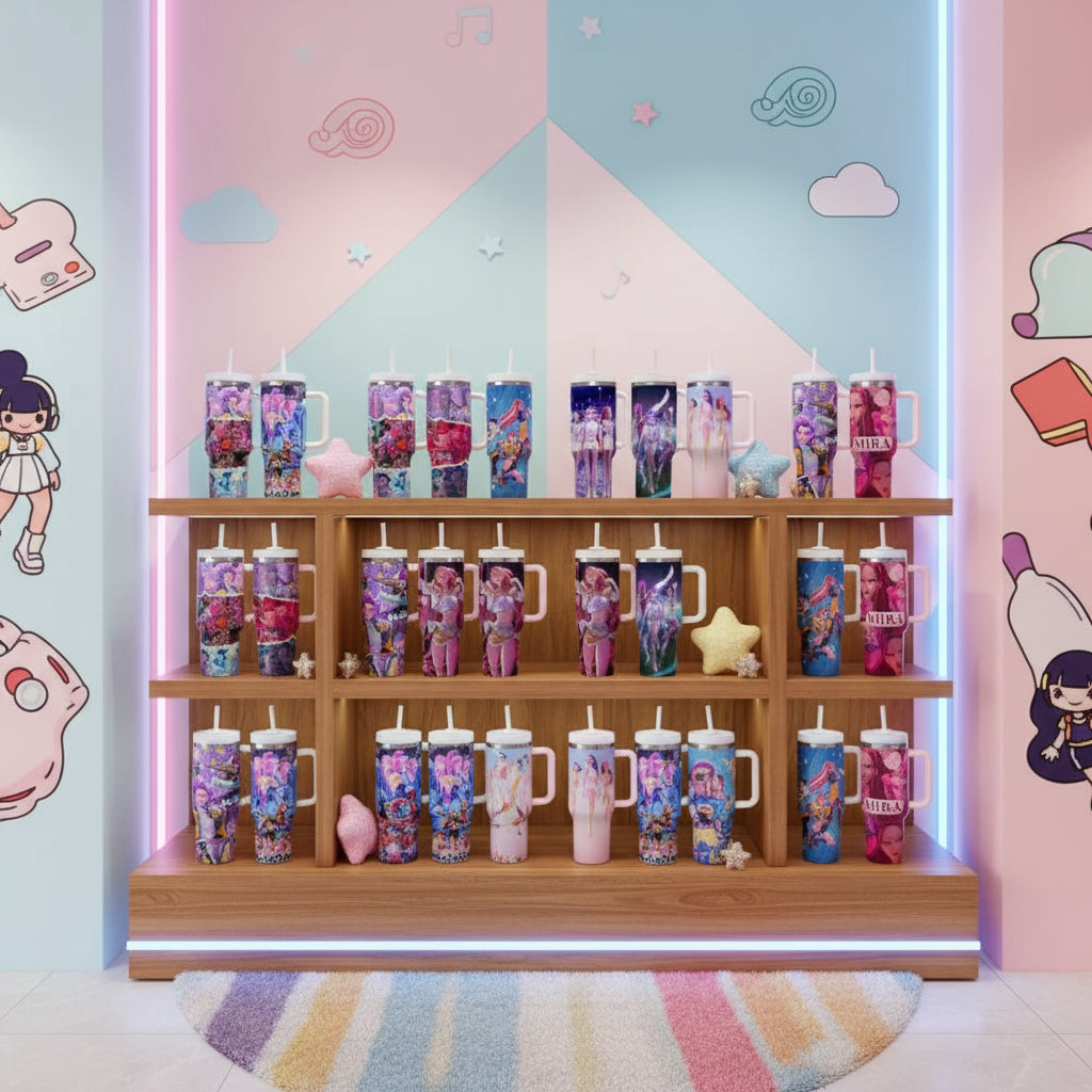 K-pop Demon Hunters Thermos Cup Kids Anime Rumi Mira Zoey Unisex Vacuum Cup Water Bottle Office Coffee Mug Gift for Boys Girls Trikidsworld