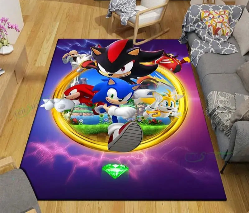 Anime Characters S-Sonics Carpet for  Living Room Home Sofa Decoration,Children Game Large Decor Floor Mat Yoga Mat Large Carpet Trikidsworld