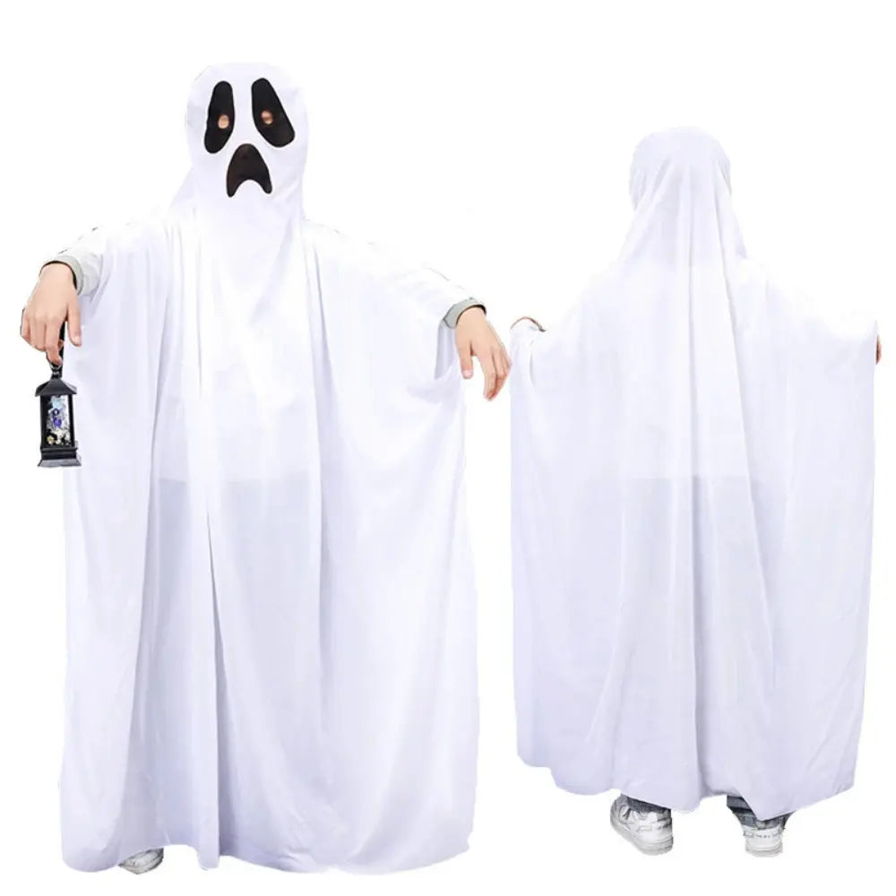1 set of Halloween Cloak Party White Clothes Masquerade Kids Funny Ghost Cloak Halloween Ghost Festival Prank Party Decoration Trikidsworld