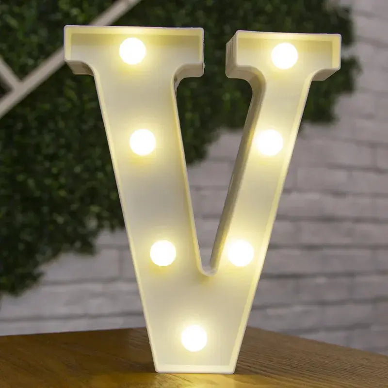 Alphabet Letter LED Lights Luminous Number Lamp Decor  Battery Night Light for home Wedding Birthday Christmas party Decoration Trikidsworld